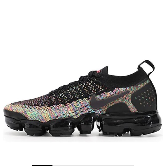 Nike Shoes - NIKE AIR VAPORMAX FLYKNIT 2 WOMENS RUNNING SHOE  BLACK & MULTI COLOR SZ 7